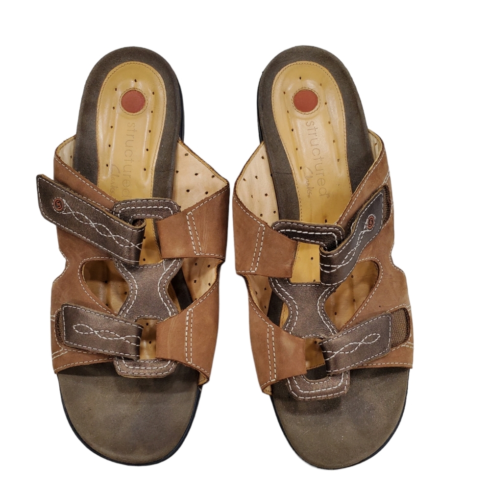 Clarks Unstructured Comfort Sandals Brown and Tan size 10M